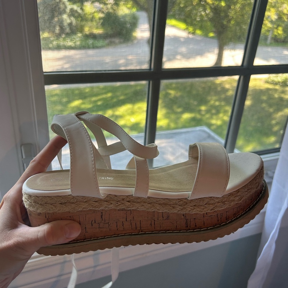Women's Cream Platform Sandals